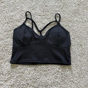 Charlotte Russe Black Strappy crop top